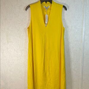 Tommy Bahama “Daphne” Shift Dress SL V-Neck “Island Sun” Medium